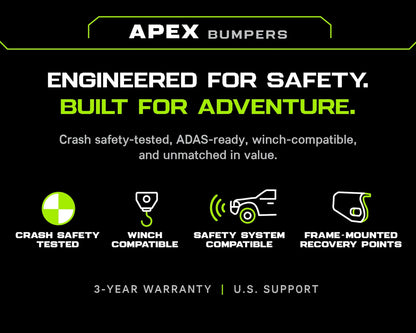 Apex Triple Hoop Front Bumper for 21-24 F-150